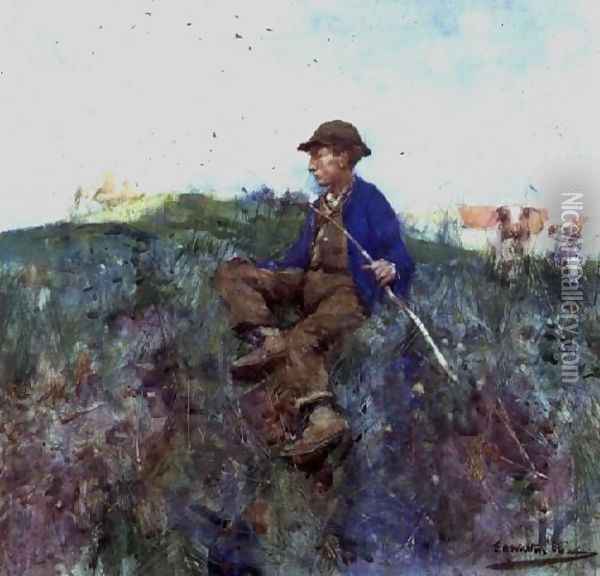 The Herdboy, 1886 2 Oil Painting - Edward Arthur Walton
