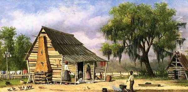 Cabin Scene I Oil Painting - William Aiken Walker
