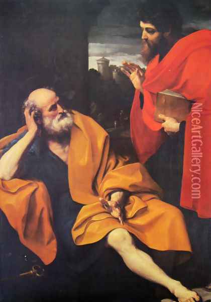 St. Peter and St. Paul Oil Painting - Guido Reni