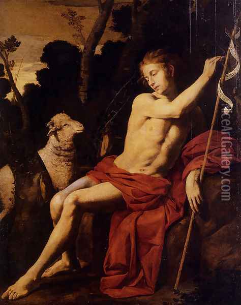 Saint John The Baptist Oil Painting - Enrico Fiammingo (see SOMER, Hendrick van)