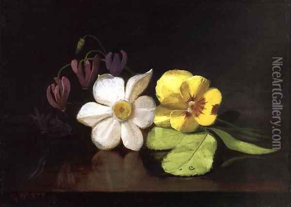 Still Life: A Handful of Flowers Oil Painting - George W. Platt