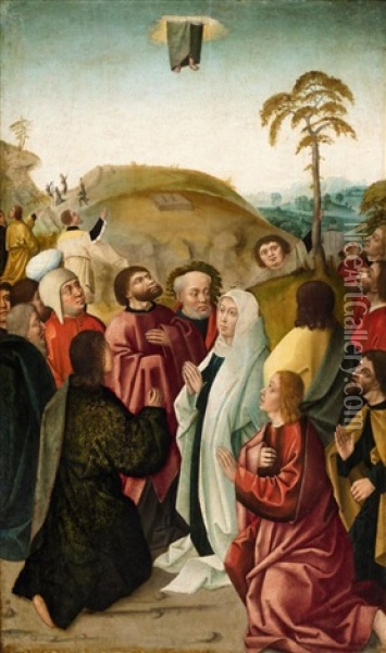 The Ascension Of Christ Oil Painting - Bartholomaeus Bruyn the Elder