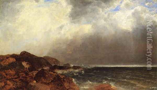 Narragansett Coast I Oil Painting - John Frederick Kensett