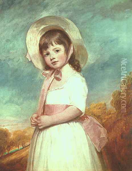 Miss Willoughby 1781-83 Oil Painting - George Romney