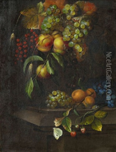 Blomsterstilleben Oil Painting - Ottmar Elliger the Elder