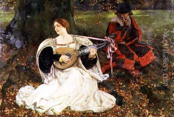 Fair Is My Love 1900 Oil Painting - Edwin Austin Abbey