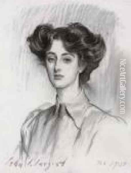 Portrait Of Lady Elsie Meyer Oil Painting - John Singer Sargent