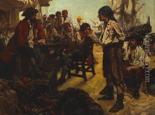 The Pirate's Tribune Oil Painting - Arthur David Mccormick