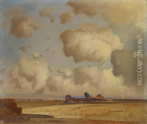 Landschaft Oil Painting - Toni, Anton Von Stadler