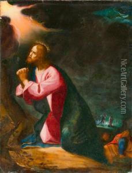 Christ On The Mount Of Olives Oil Painting - Giuseppe Cesari
