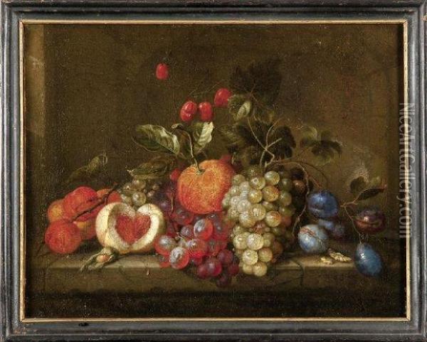 Nature Morte Aux Fruits Oil Painting - Heem De Jan Davidsz & Studio