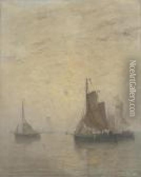 Misty Weather Oil Painting - Hendrik Willem Mesdag