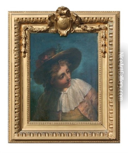 Jeune Garcon Au Chapeau Oil Painting - Benedetto Luti