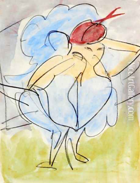 Dancer Oil Painting - Ernst Ludwig Kirchner