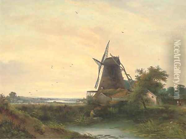 The Windmill Oil Painting - William Henry Crome