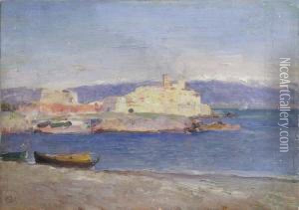 Antibes Oil Painting - Gaston-Marie-Anatole Roullet
