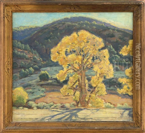 Autumn Taos Canyon Oil Painting - Frank Townsend Hutchens