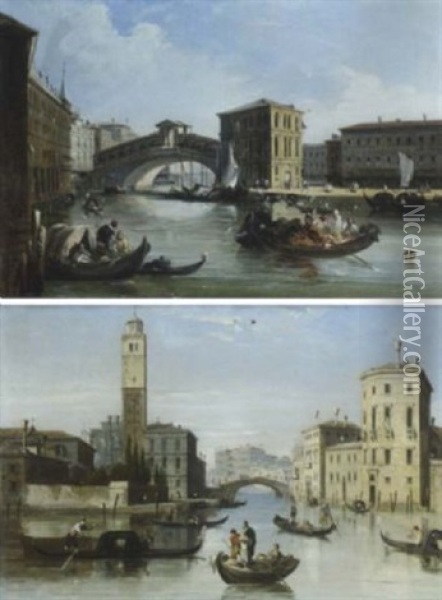 The Entrance To The Cannaregio, Venice Oil Painting - Edward Pritchett