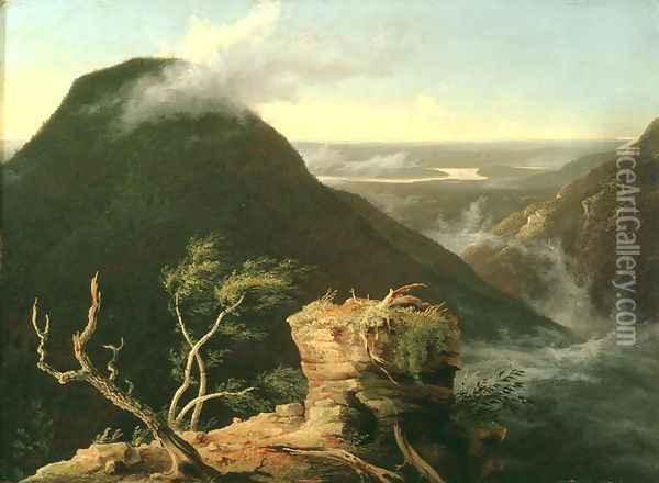 View of the Round-Top in the Catskill Mountains, 1827 Oil Painting - Thomas Cole