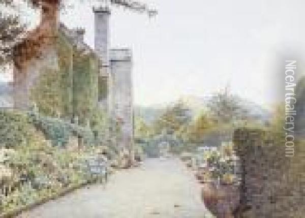 The Terrace, Gwydyr Oil Painting - Ernest Arthur Rowe