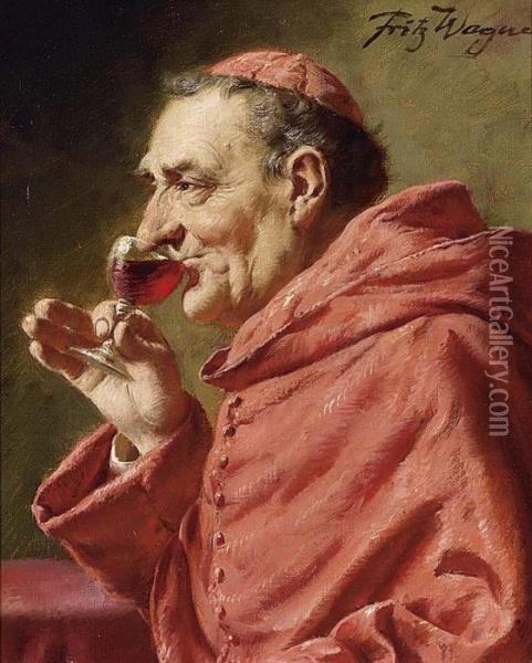 Good Taste (#) Having A Smoke Oil Painting - Fritz Wagner