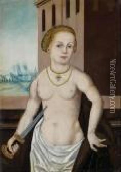 Lucretia. Oil Painting - Lucas The Elder Cranach