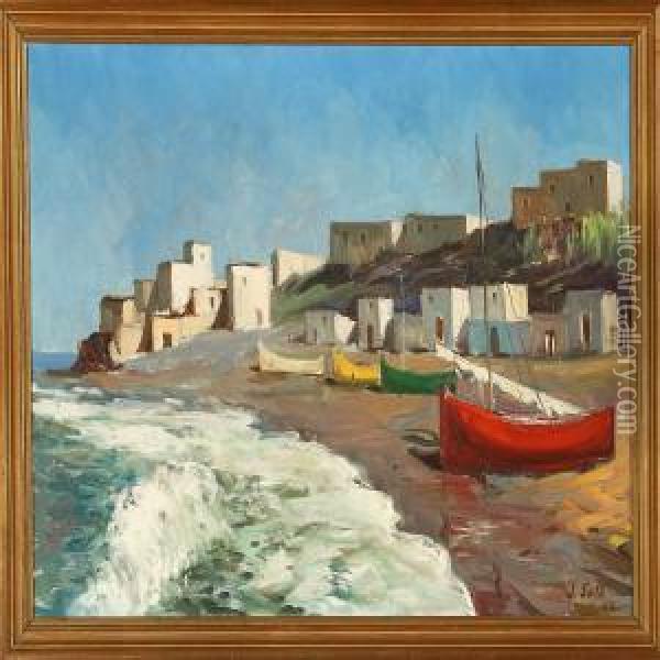 La Playa Oil Painting - Juan, Jean Sala Gabriel