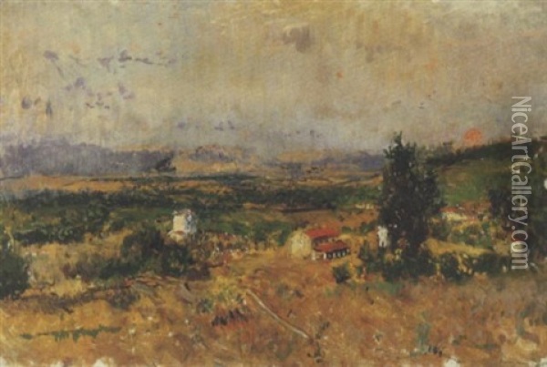 Paesaggio Oil Painting - Augustin Salinas y Teruel