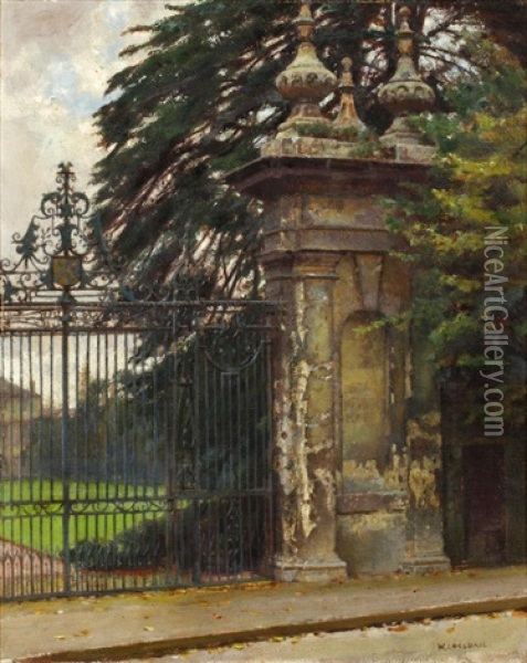 Trinity College Gateway, Oxford Oil Painting - William Logsdail
