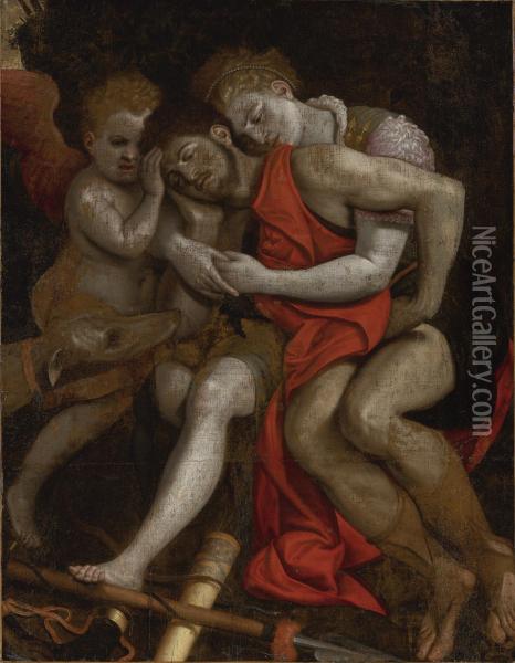 Venus Mourning The Death Of Adonis Oil Painting - Frans I Vriendt (Frans Floris)