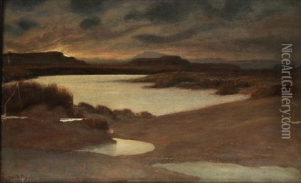 The Tiber, Sunset Oil Painting - Sir William Blake Richmond