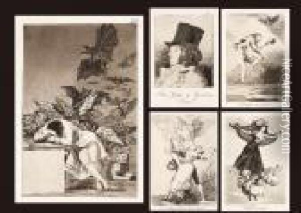 Loscaprichos (a Set Of 80) Oil Painting - Francisco De Goya y Lucientes