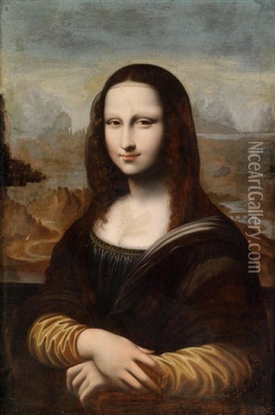 La Gioconda (mona Lisa) Oil Painting - Leonardo Da Vinci