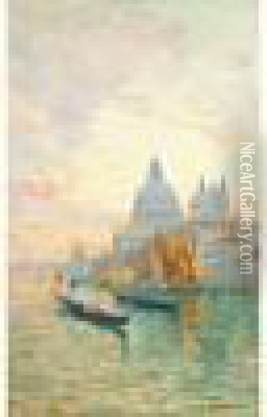 Vue De Venise Oil Painting - Carlo Brancaccio