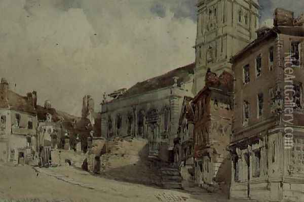 All Hallows Church, Worcester Oil Painting - William Callow