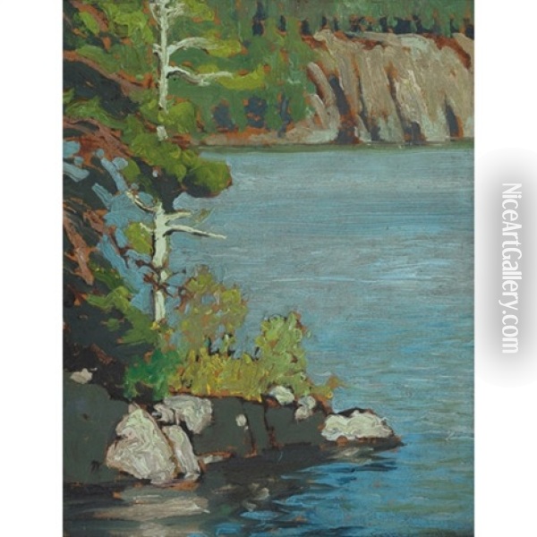 The Bay Oil Painting - Francis Hans Johnston