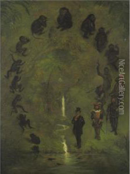 One Theory Of Evolution Oil Painting - Frederick Stuart Church