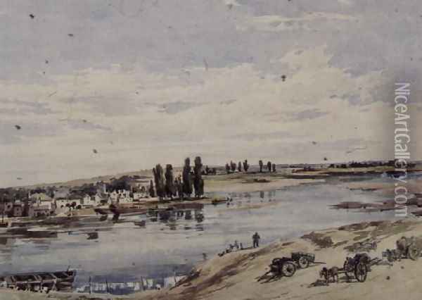 View of Amboise Oil Painting - Charles Claude Pyne