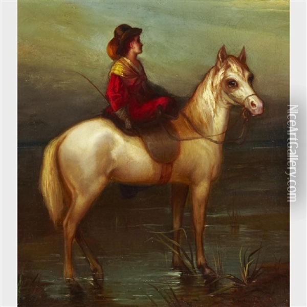 Lady On Horseback Oil Painting - Shepard Alonzo Mount