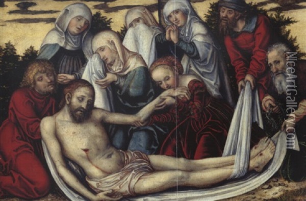 Die Beweinung Christi Oil Painting - Lucas Cranach the Elder