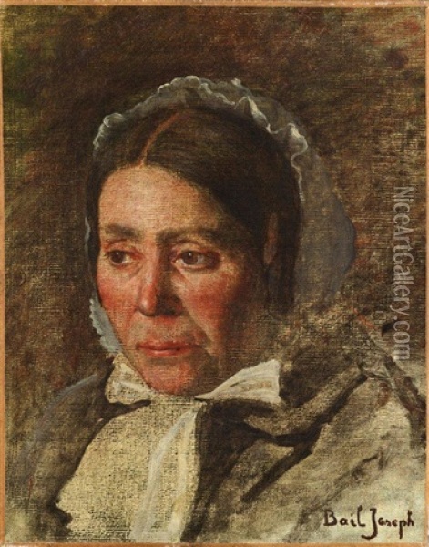 Femme A La Coiffe Oil Painting - Joseph Bail