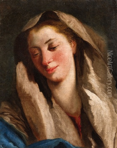The Virgin Mary Oil Painting - Giovanni Domenico Tiepolo