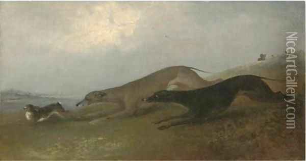 Hare coursing Oil Painting - Samuel Spode