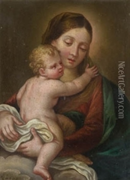 Virgen Con Nino Oil Painting - Vicente Lopez y Portana