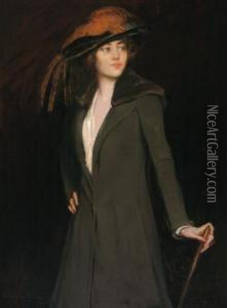 Society Woman Oil Painting - Walter Stanley Paget