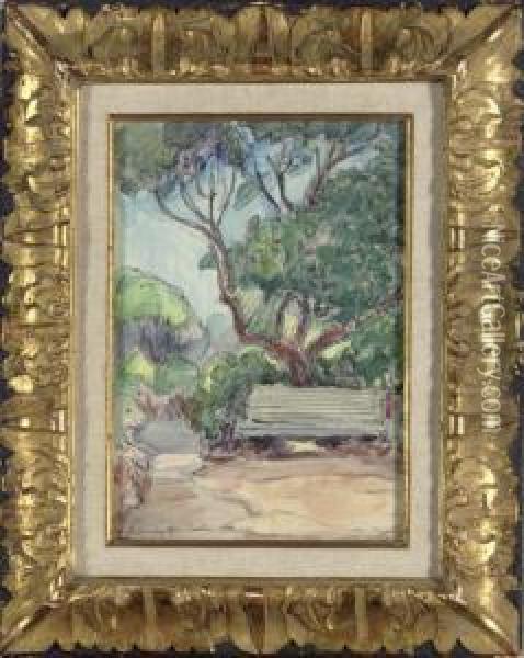 Jardin Chez Rosi, Toulon Oil Painting - Jean Misceslas Peske