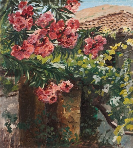 Spanish Garden, Scene From Granada Oil Painting - Peder Severin Kroyer