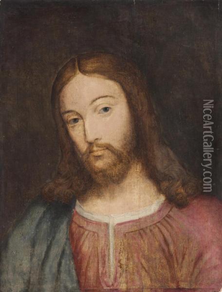 Cristo Come Salvator Mundi Oil Painting - Francesco Bissolo