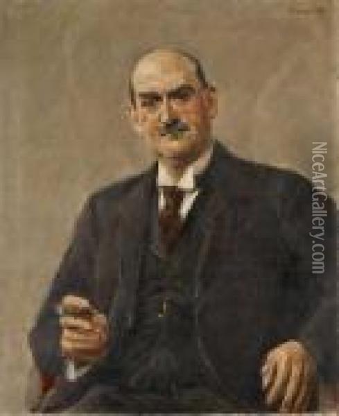 Kommerzienrat Dr. Carl Leopold Netter Oil Painting - Max Liebermann