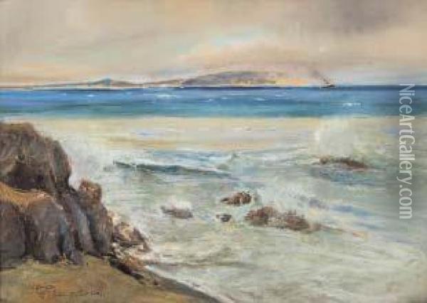 Marina Di Ischia Oil Painting - Giuseppe Casciaro